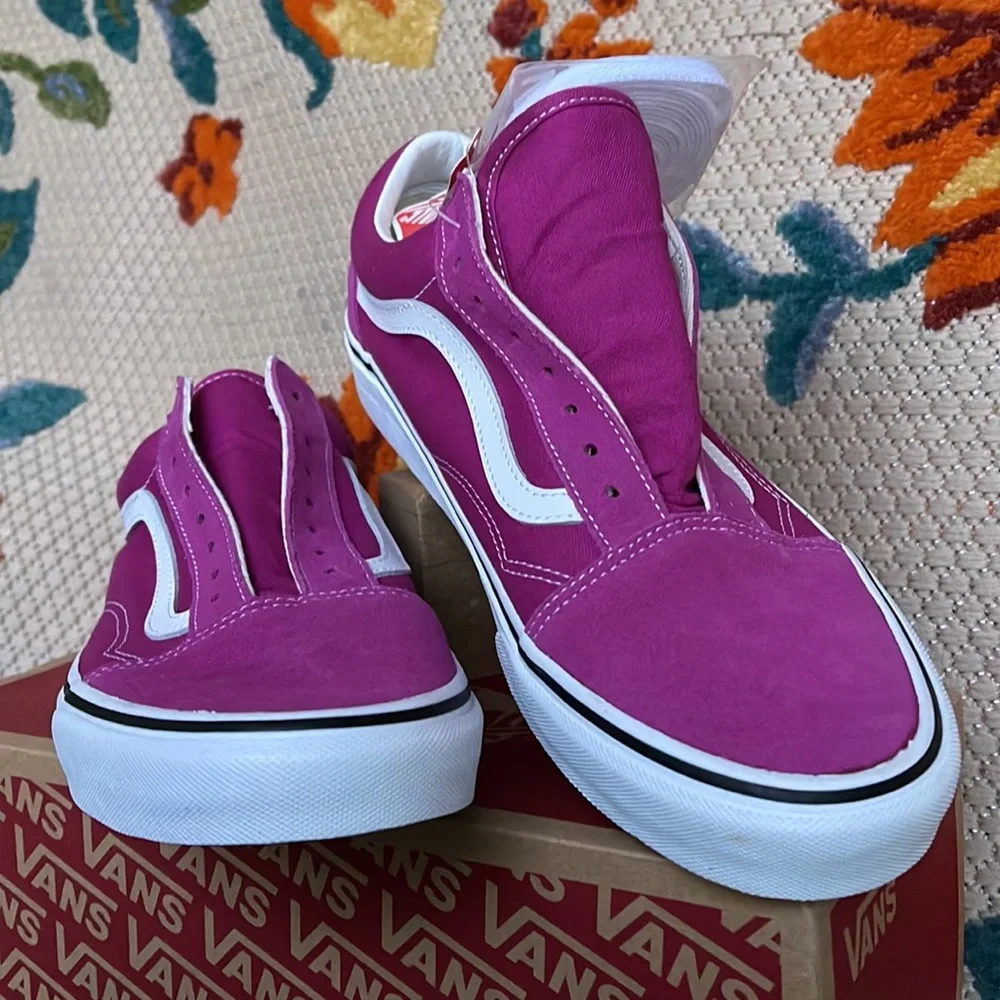 Vans •Old School Fuchsia Red/True White Men’s sneakers - Picture 8 of 16